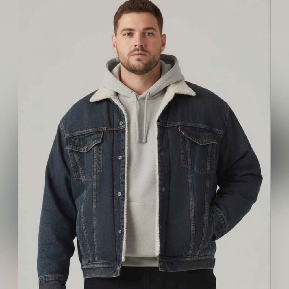Men's Levis Denim Sherpa Jacket (Big) 2XL